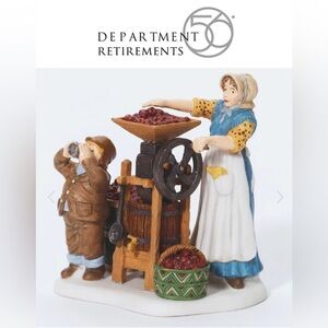 Department 56 New England  Village Running the Apple Press